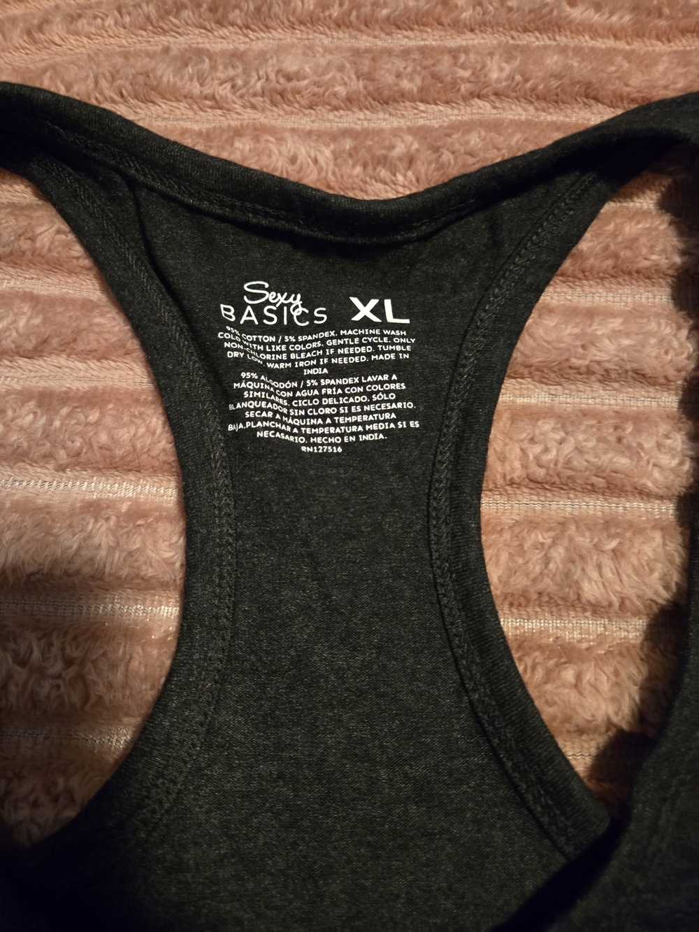 Buy 2 Get 1 Free!! SUN SALT SAND Gradient Graphic Charcoal Gray Racerback Tank - Picture 2 of 4
